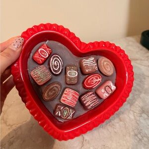 Red Heart-Shaped Candle chocolate